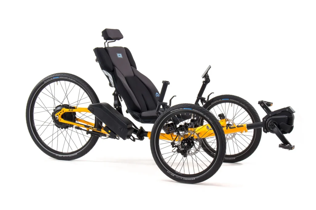 Ligfiets met elektrische ondersteuning